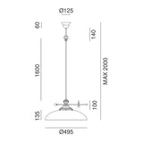 Country Curve Pendant Light Counterweight