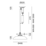 Country Curve Pendant Light Counterweight