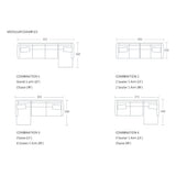 Alpine Modular Sofa - 2 Seater 1 Arm