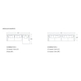 Parker Modular Sofa - 2.5 Seater 1 Arm