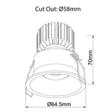 Sola Multi Downlight - Round Recessed Gimble