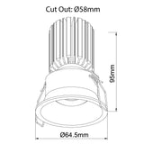 Sola Multi Downlight - Round Recessed Gimble