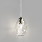 Organic Mouth Blown Glass Pendant