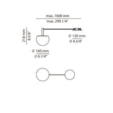 Circ Ceiling Light on Rod