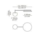 Circ Ceiling Light on Rod