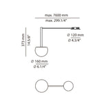 Circ Ceiling Light on Rod