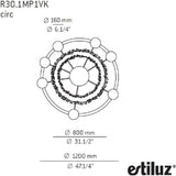 Circ T-3815 T-3816 Composition Chandeliers