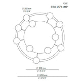 Circ T-3815 T-3816 Composition Chandeliers