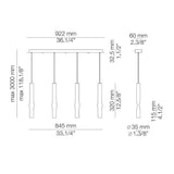 Flow Linear Multi Pendant Light