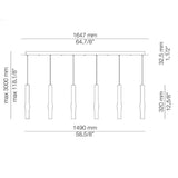 Flow Linear Multi Pendant Light