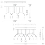 Volta T-3535 T-3536 Multi Pendant Light