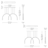 Volta T-3535 T-3536 Multi Pendant Light