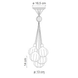 Afoxé 6lt Pendant Light