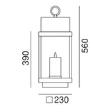 Round Lanterne Outdoor Floor Lamp
