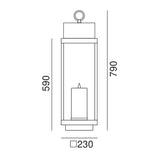 Round Lanterne Outdoor Floor Lamp