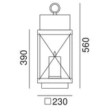 Round Accent Lanterne Outdoor Floor Lamp