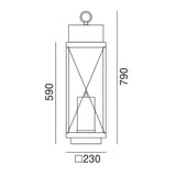 Round Accent Lanterne Outdoor Floor Lamp