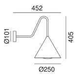 Cone Outdoor Wall Light