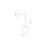 Orb Long Arm Wall Light