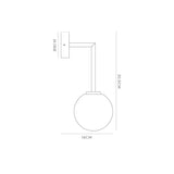 Orb Long Arm Wall Light