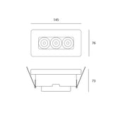 Cement 3 LED Recessed Downlight