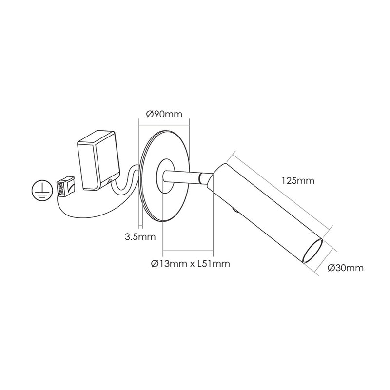 Milan Bedside Spot Light