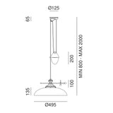 Country Curve Pendant Light Counterweight
