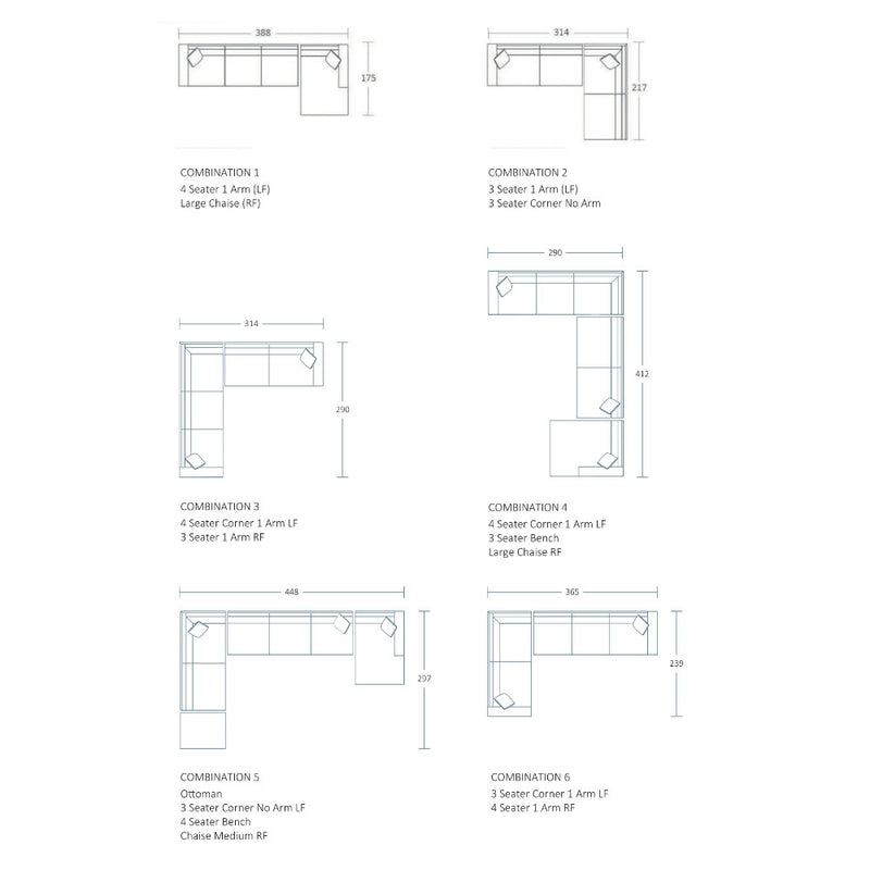 Capeshank Modular Sofa - 3 Seater 1 Arm