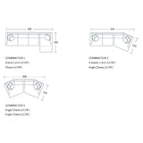 Drifter Modular Sofa - 2 Seater Bench