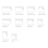 Palisades Modular Sofa - 2 Seater 1 Arm