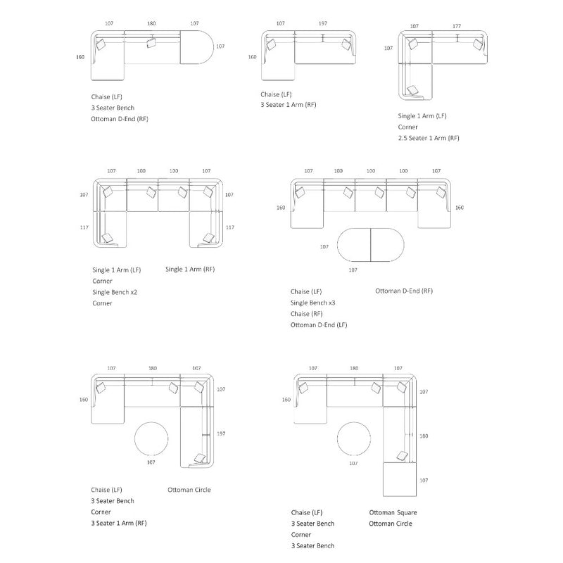 Palisades Modular Sofa - Single Bench