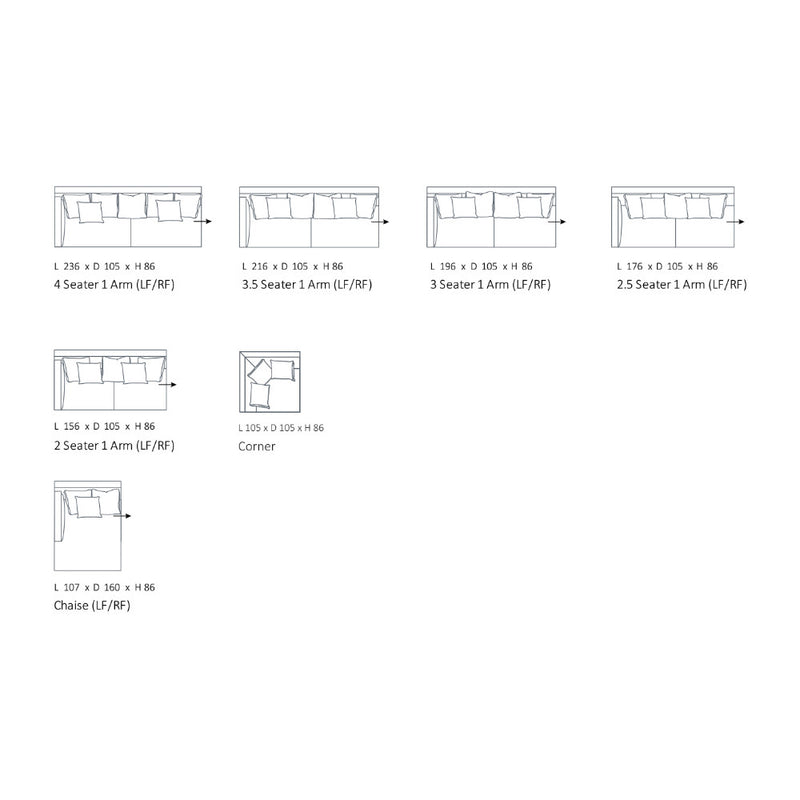 Parker Modular Sofa - Chaise
