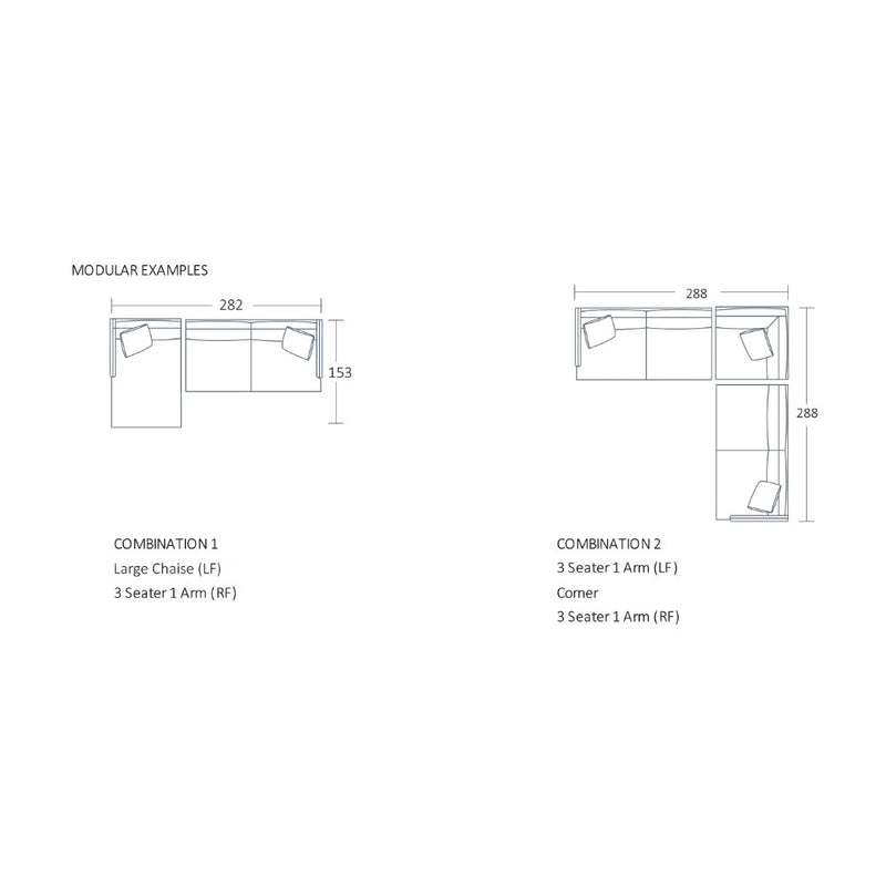 Rydell Modular Sofa - 3 Seater 1 Arm