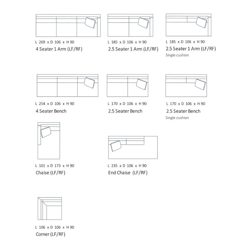Sherman Modular Sofa - Chaise