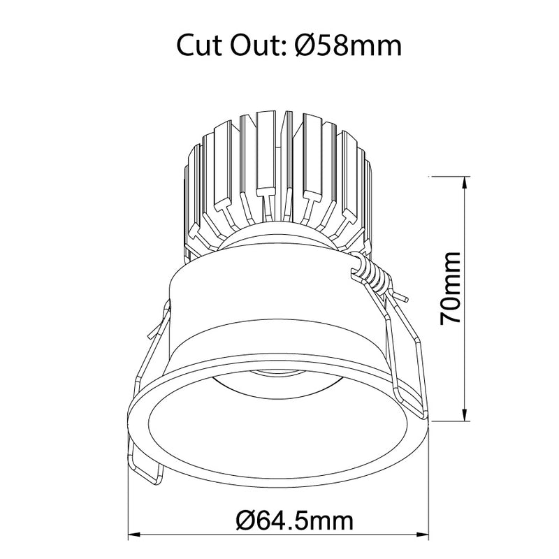 Sola Multi Downlight - Round Recessed Gimble