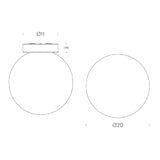 Asteroide Ceiling Light