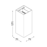 Kape Rectangle Adjustable Exterior Wall Light