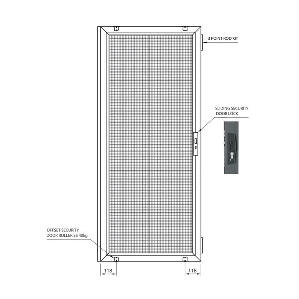 Invisi-Gard® Sliding Security Door