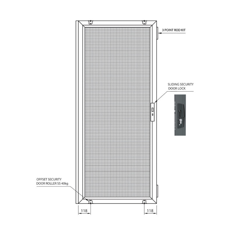 Invisi-Gard® Sliding Security Door