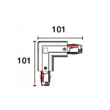 3 Circuit Track L Connector
