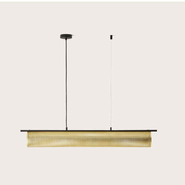 Brass linear store pendant light