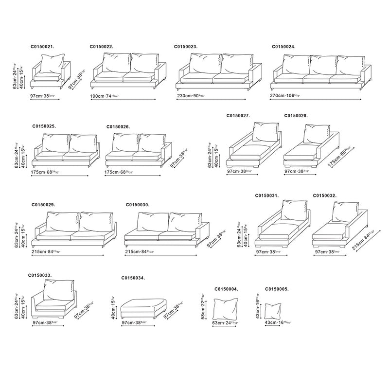 Lazytime Small Sofa - Four Seater Sofa (C0150024)