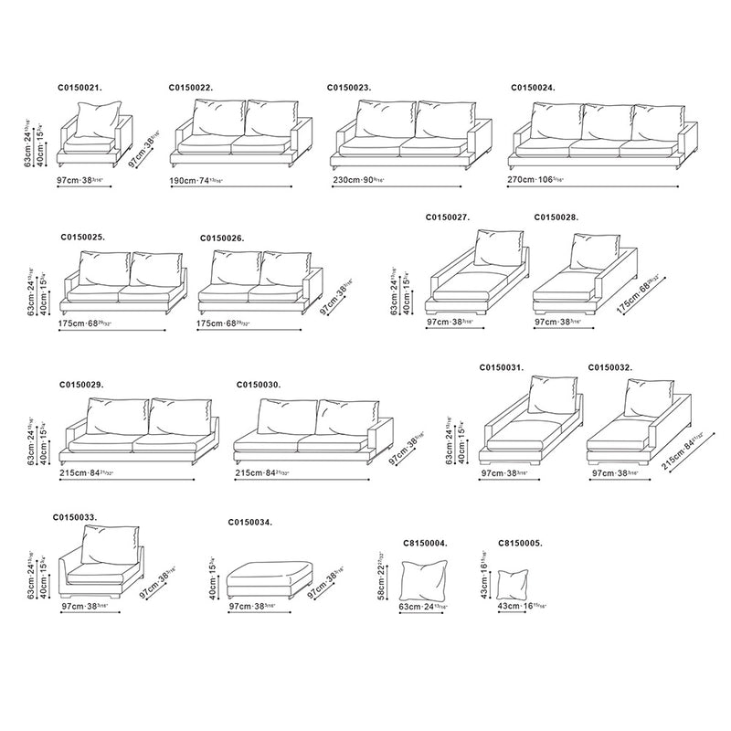 Lazytime Small Sofa - Ottoman (C0150034)