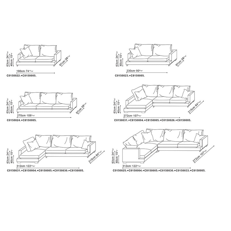 Lazytime Small Sofa - RAF Chaise (C0150032)