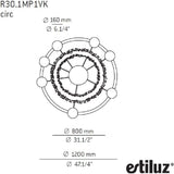 Circ T-3815 T-3816 Composition Chandeliers