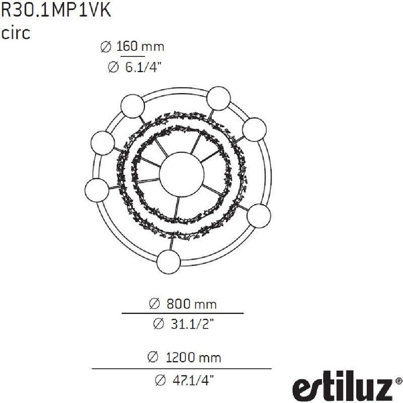 Circ T-3815 T-3816 Composition Chandeliers