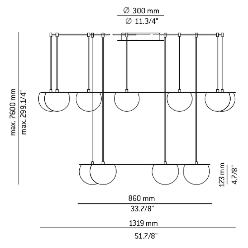Circ T-3815 T-3816 Composition Chandeliers