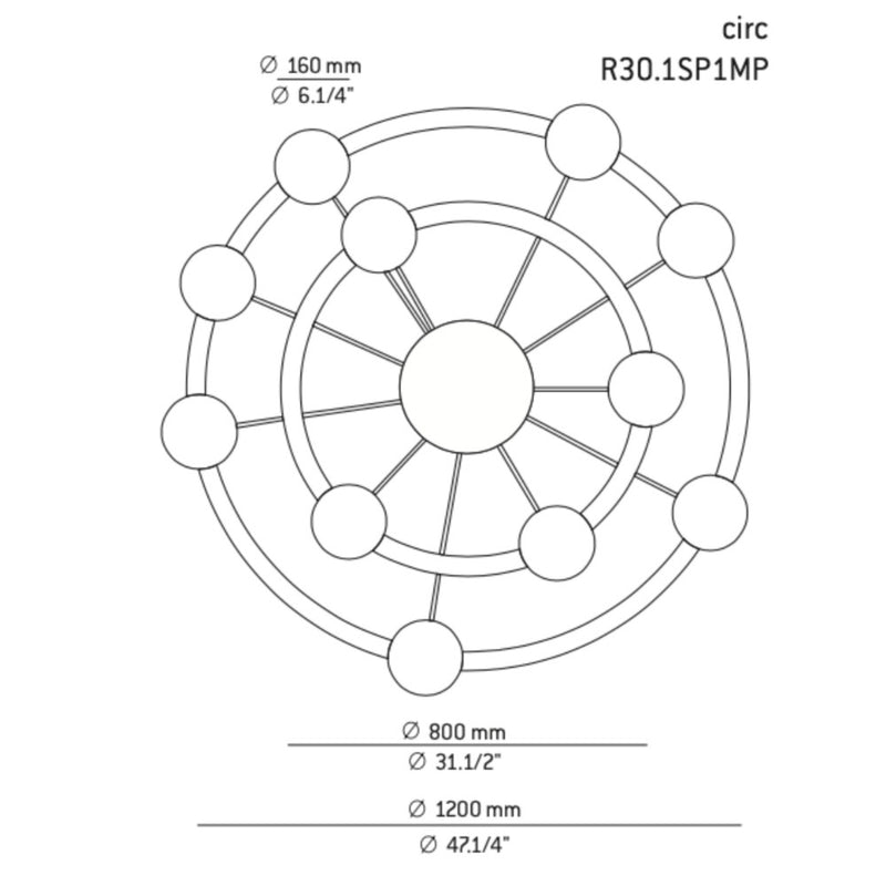 Circ T-3815 T-3816 Composition Chandeliers