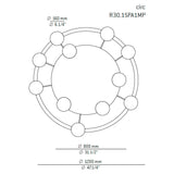 Circ T-3815 T-3816 Composition Chandeliers