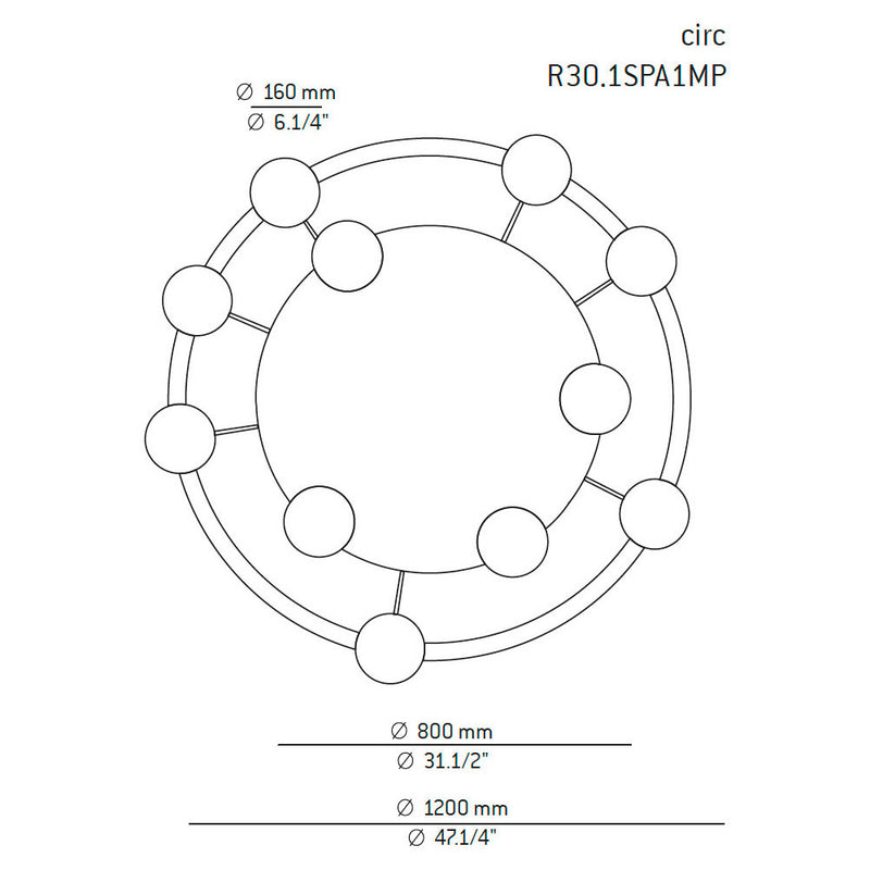 Circ T-3815 T-3816 Composition Chandeliers